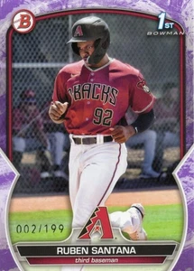 2023 Bowman - Prospects Ruben Santana #BP-42 motivo viola /199 (RC) - Foto 1 di 2