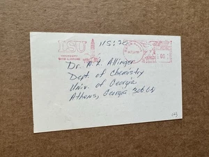 US University Meter Card (023) +1977 LSU Louisiana State Univ +Univ With Future - Picture 1 of 2