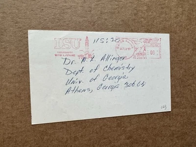 US University Meter Card (023) +1977 LSU Louisiana State Univ +Univ With Future - Image 1 of 2