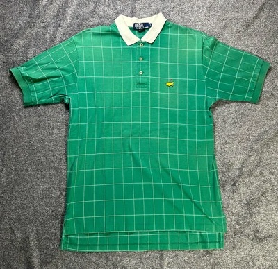 VTG Masters Augusta National Polo Ralph Lauren Men's Polo Shirt Green • L A2 - Image 1 of 4