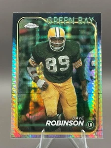 DAVE ROBINSON #76 Career Tribute Prism Refractor 2024 Topps Chrome PACKERS HOF - Picture 1 of 5