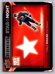 2021-22 Upper Deck Credentials #1S-9 Cale Makar Star of the Night: First Star - Bild 1 von 2