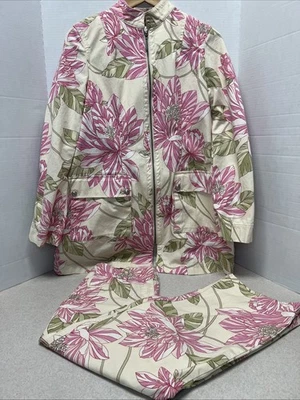 Tommy Hilfiger Mujer Pequeño Elastizado Floral Cremallera Completa Chaqueta/Pantalones Cortos Talla 6 Foto 1 de 4