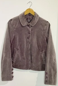 Seasalt Cornwall Purple Grey Velvet Feel Thackeray Jacket Coat UK Size 10 - Picture 1 of 4
