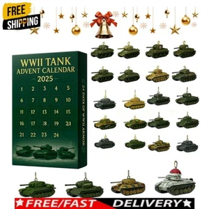 WWII Tank Advent Calendar 2025 – 2D Acrylic 24 Days Christ mas Countdown Hot - Picture 1 of 10