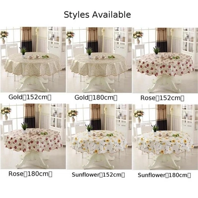 Round Printing Table Cloth Table Decor Waterproof Oil-proof Wash-free Household - Bild 1 von 4