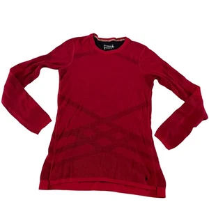 Smartwool rot Wollmischung Langarm Strick Top Gr. L Winter Ski Base Layer - Bild 1 von 9