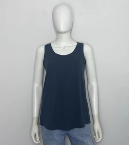 Free Fly Womens Tank Top M Cotton Teal Crew Neck Lightweight Breathable Logo - Picture 1 of 10