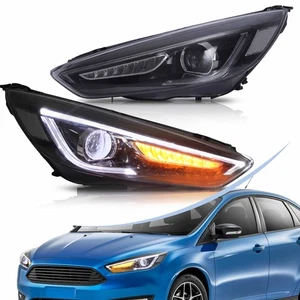 VLAND LED Projektor Scheinwerfer Für 2015-2018 Ford Focus Sequenzieller Blinker - Bild 1 von 9