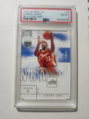 2003 Skybox LE LeBRON James SKY'S THE LIMIT Rookie PSA 8 Nm MINT Rarer Refractor - Image 1 of 2