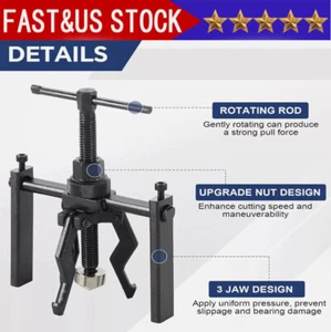 Small Inner Bearing Puller, 3 Jaw Car Motorcycle Wheel Bearing Removal Tool - Picture 1 of 18