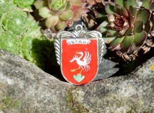 NICE VINTAGE ENAMEL AUTOMOBILE CAR KEYCHAIN # GSTAAD SWITZERLAND - Bild 1 von 2