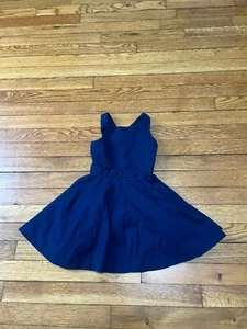 Abito Polo Ralph Lauren bambina taglia 3T blu navy senza maniche aderente svasato - Foto 1 di 4