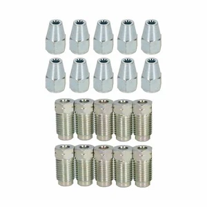7/16" x 20 UNF Male and Female Steel Brake Pipe Fittings for 3/16" Pipe 20 Pack - Picture 1 of 8