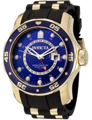 Reloj Invicta 6993 Pro Diver Collection GMT esfera azul poliuretano negro para hombre Foto 1 de 3