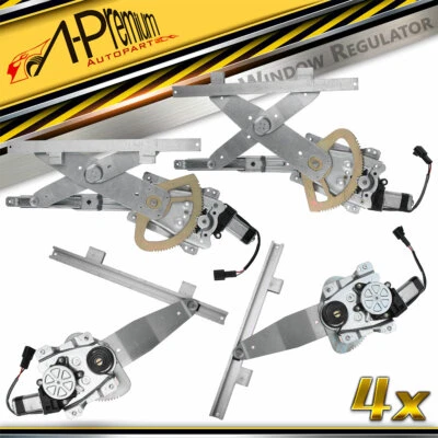 4x Regulador de ventana eléctrica con motor delantero y trasero para Saturn SL SL1 SL2 SW1 SW2 Foto 1 de 4