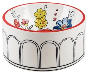 Keramik Hundenapf Molly Hatch Pfingstrose Floral 6" NEU - Bild 1 von 3