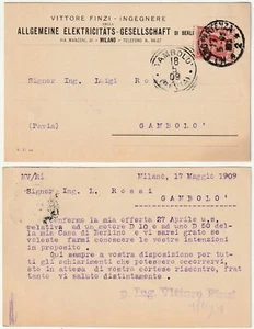 COMMERCIALE - INGEGNERE VITTORE FINZI - VIAGG. 1909 -43458- - Picture 1 of 1
