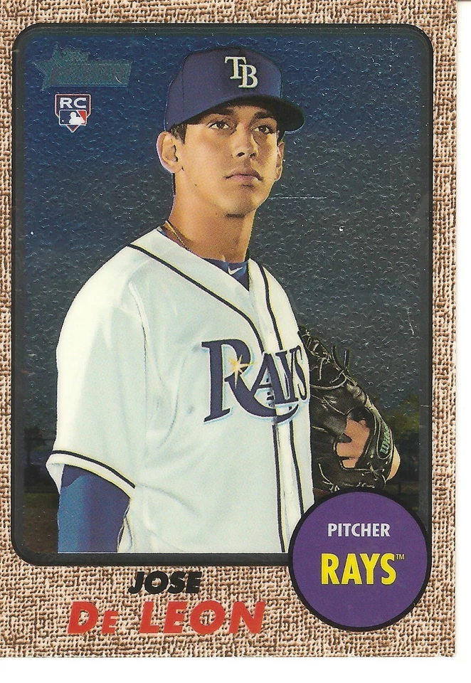 2017 TOPPS HERITAGE JOSE DeLEON CHROME BASEBALL CARD /999   THC-642 - Image 1 of 1