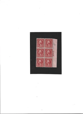 US STAMPS  PLATE BLOCK of 6  #634 MNH  F-VF   Plate #21438 - Image 1 of 2