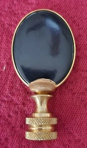 Black Oval Lamp Shade Finial - Picture 1 of 2