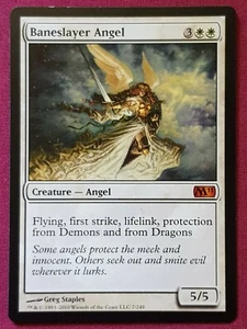 Magic The Gathering 2011 CORE SET M11 BANESLAYER ANGEL white card MTG - Picture 1 of 2