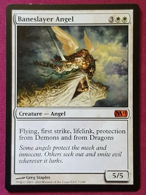 Magic The Gathering 2011 CORE SET M11 BANESLAYER ANGEL white card MTG - Image 1 of 2