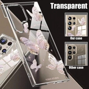Für Samsung A16 A15 S25 Ultra S24 S23 S22 S21 A55 A35 Slim Klar Hard Case Hülle - Bild 1 von 19