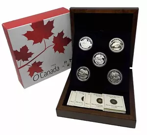 2013 Fine silver 1oz Canada $25 O Canada 5 Coin Set #48-03 - Picture 1 of 10