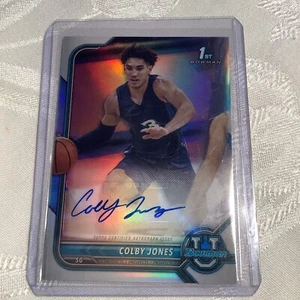 2021-22 Bowman U Chrome 1st Colby Jones Refractor Auto Xavier/ Kings/ Wizards - Picture 1 of 2