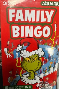 NEW The Grinch Family Bingo How The Grinch Stole Christmas Game NEW! - Picture 1 of 1