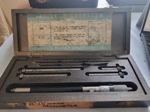 VINTAGE MOORE & WRIGHT No 904 INSIDE MICROMETER IN BOX 8"- 13" CAPACITY - Picture 1 of 2