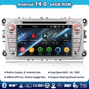Android 14 Autoradio GPS Navi DVD 64GB CarPlay Ford Mondeo Focus C/S-Max Galaxy - Bild 1 von 19