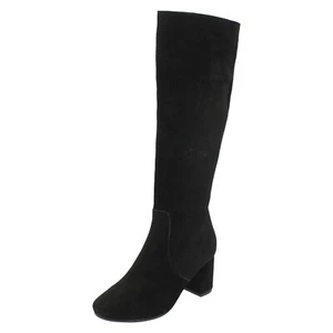 Donna Leather Collection Tacco Stivali Alti Al Ginocchio 'F5r0536' - Picture 1 of 10