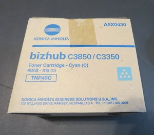 Genuine Konica C3850 CYAN TNP48C & C3850 TNP49M Magenta Toner ink Cartridges - Zdjęcie 1 z 2