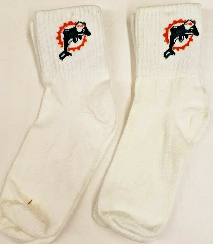 NFL Miami Dolphins Ladies Socks Size: 9-11 (2 Pair) New Cover
