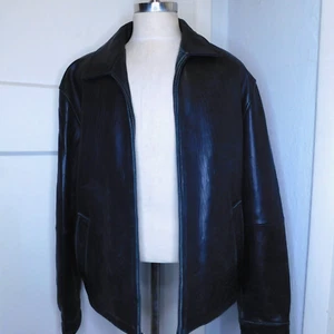 WILSONS LEATHER M. JULIAN Mens Sz XL Black Full Zip Leather Jacket Supernatural - Picture 1 of 11