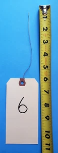 Size 6 Manila Inventory Shipping Hang Tags with Wire 2 5/8" x 5 1/4" Wired Tags - Picture 1 of 2