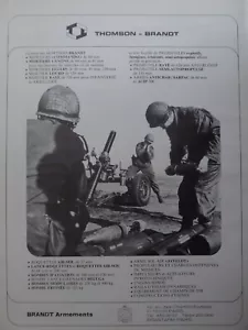 12/1981 PUB THOMSON BRANDT ARMEMENT MORTIER 120 MM MORTAR ARMEE FRANCAISE AD - Bild 1 von 1
