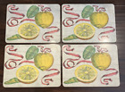 Williams Sonoma Lemon Botanical Cork Back Placemats Set 4 Adami POMVM