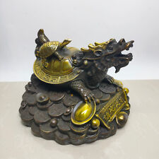 Da Zhen Zhai Dragon Turtle Decoration  Material, brass imitation purple copper