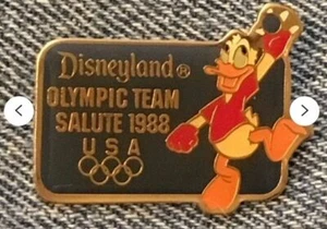 Pin Disney Pato Donald ~ Retirado ~ Disneyland ~ Salute ~ Balonmano ~ Seúl Olímpico ~ 1988 - Imagen 1 de 3