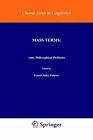 Mass Terms : Some Philosophical Problems Hardcover