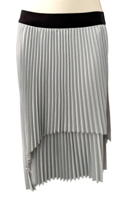 Женщин серый аккордеон плиссированные слоистый Midi юбка маленький эластичный пояс новый без ЯРЛЫКОВ - Изображение 1 из 4