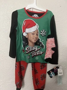 NWT That Girl Lay Lay-Slay Bells- Cozy PAJAMAS w/SOCKS, CHRISTMAS Girls S - Picture 1 of 2
