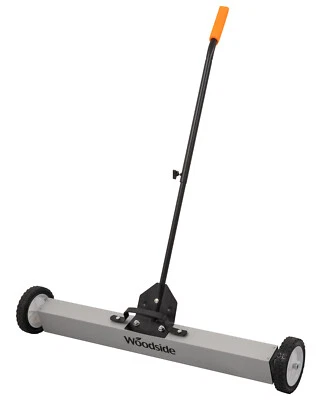 Woodside 36” Ferrite Magnetic Floor Sweeper, Heavy Duty Rolling Pick Up Broom