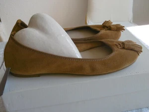 Ballerina von VERO MODA Wildleder Gr 37 cognac/camel + Quasten made in Italy - Bild 1 von 7
