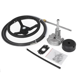 SS13716 16 Feet Boat Rotary Steering System Outboard Kit Marine With 13.5" Wheel - Picture 1 of 9