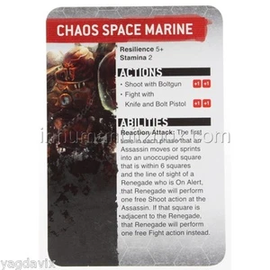 SAS15 CHAOS SPACE MARINE REFERENCE CARD ASSASSINORUM WARHAMMER 40,000 BITZ W40K - Picture 1 of 1