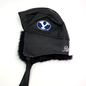 Bomb Shell Gear NCAA BYU Brigham Young Cougars Black Faux Fur Skull Cap Hat - Picture 1 of 9